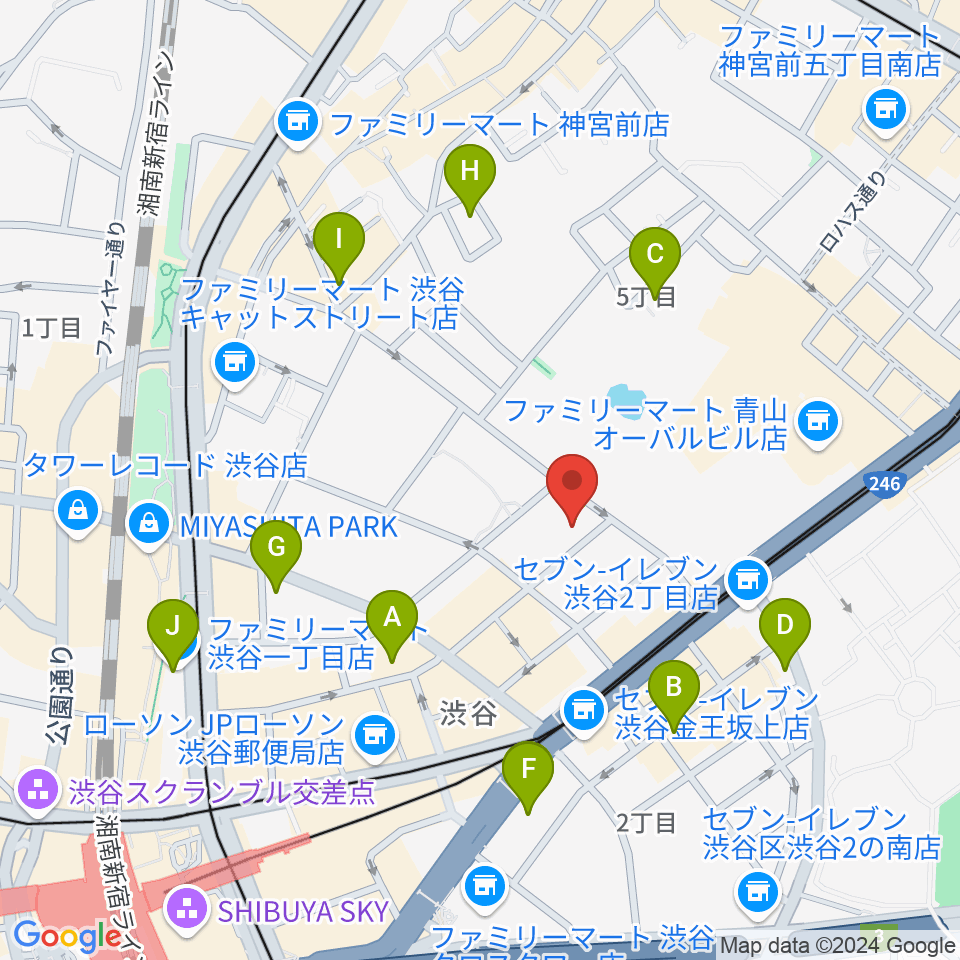 DDD青山クロスシアター周辺のホテル一覧地図