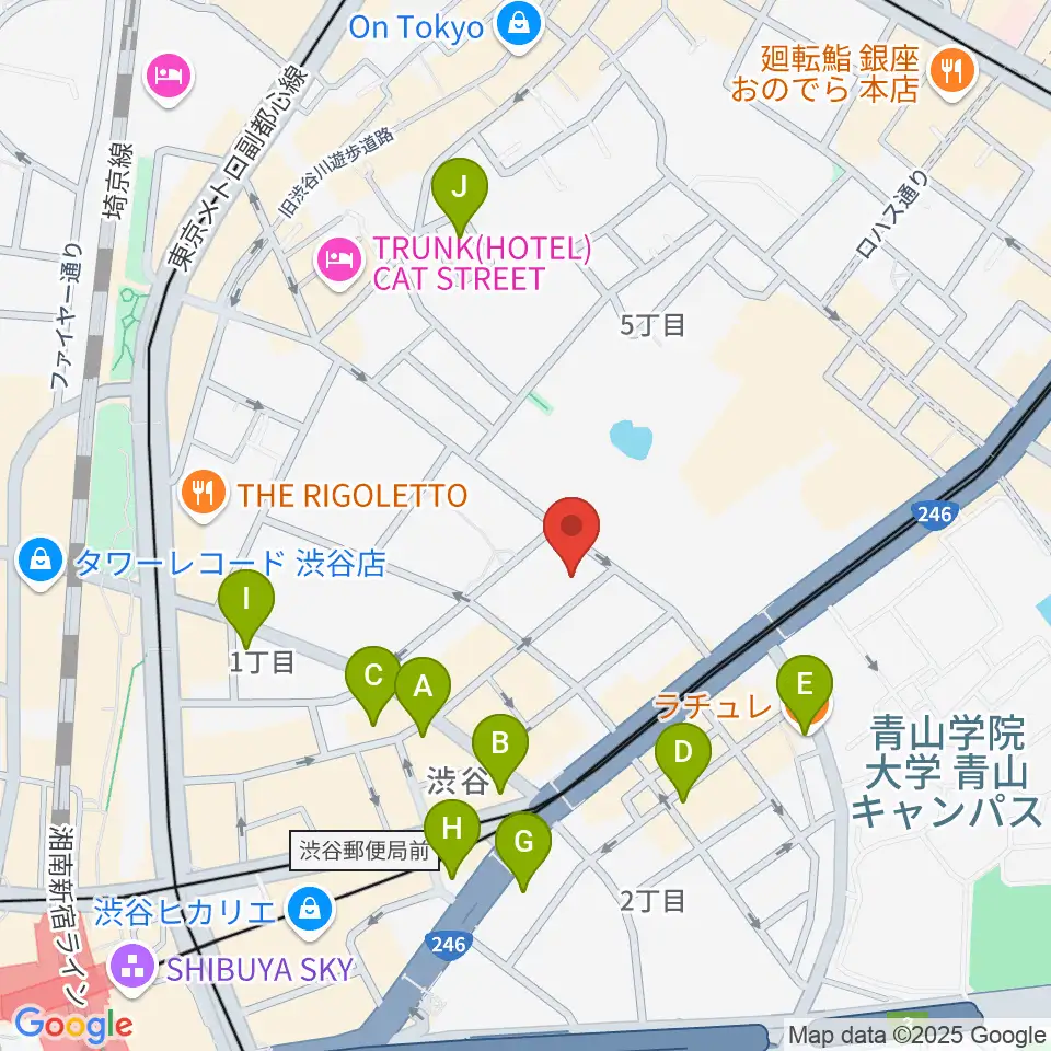 DDD青山クロスシアター周辺のホテル一覧地図