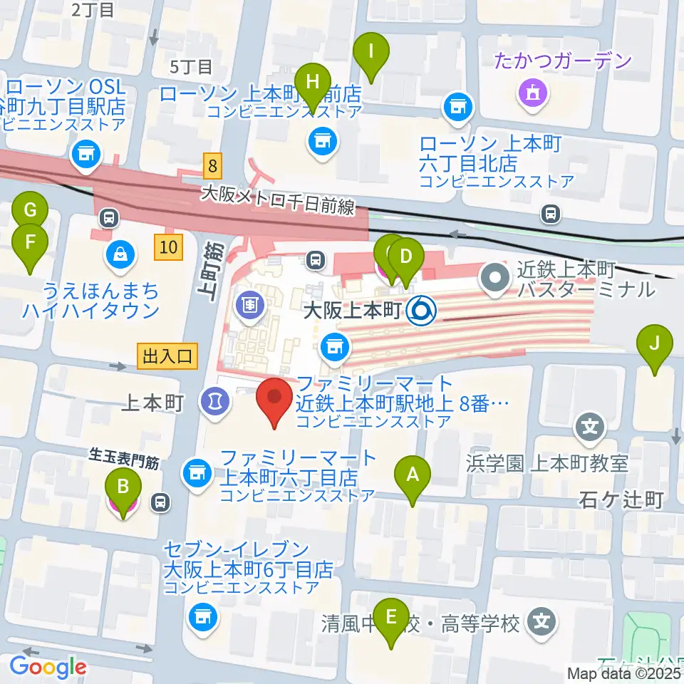 新歌舞伎座周辺のホテル一覧地図