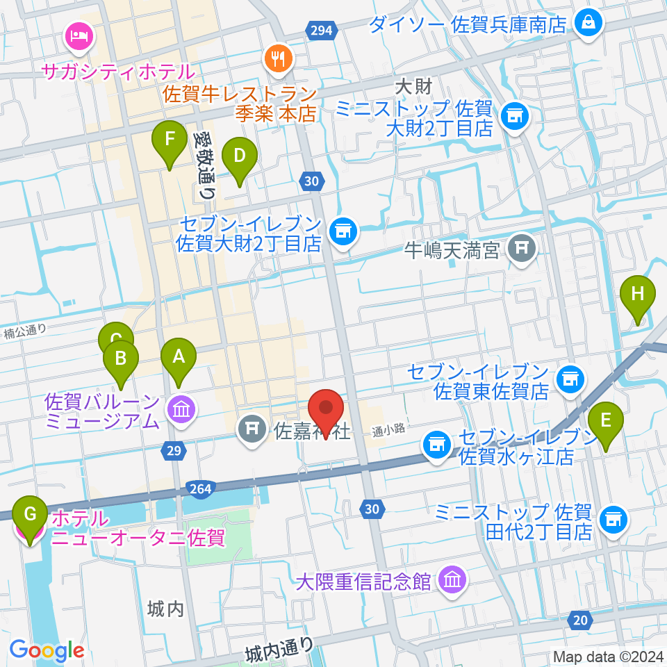 夢楽人周辺のホテル一覧地図