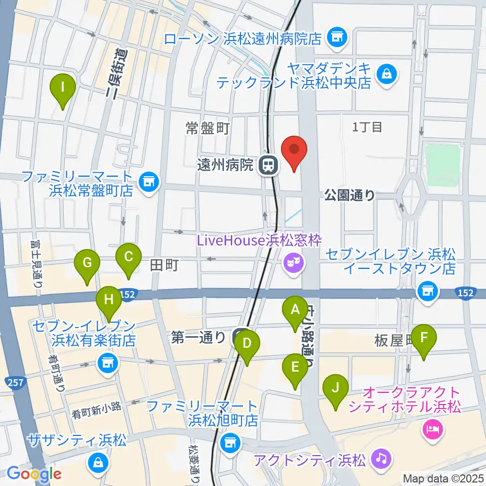クリエート浜松周辺のホテル一覧地図