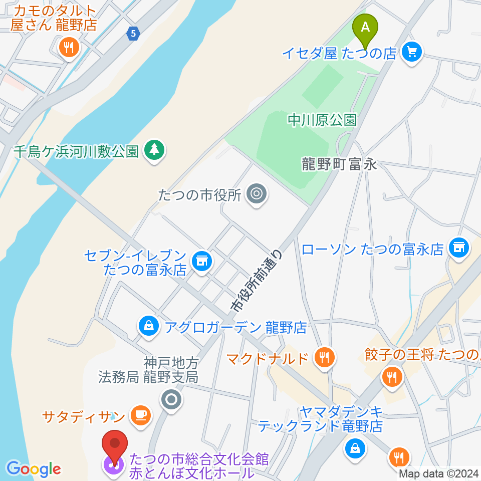 赤とんぼ文化ホール周辺のホテル一覧地図