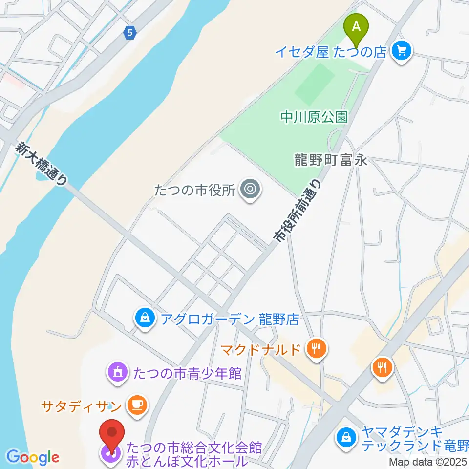 赤とんぼ文化ホール周辺のホテル一覧地図