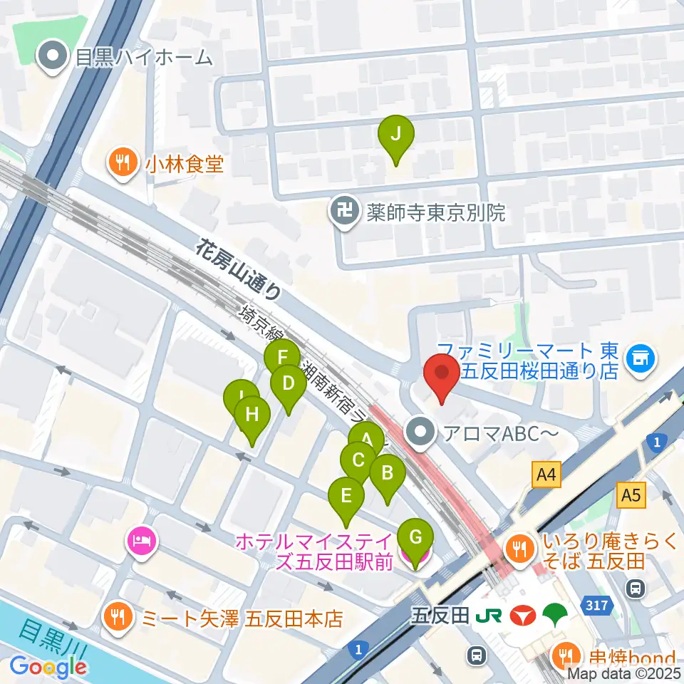 佐野ギター教室周辺のホテル一覧地図
