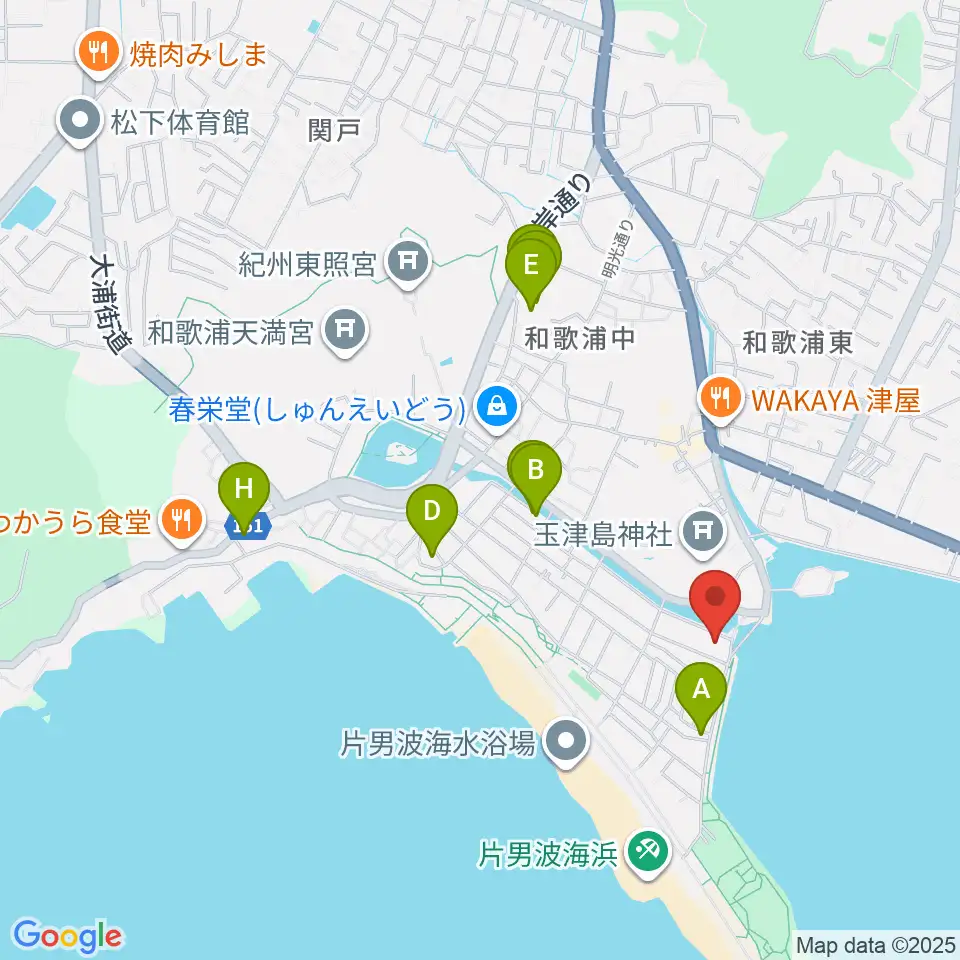 和歌の浦アート・キューブ周辺のホテル一覧地図
