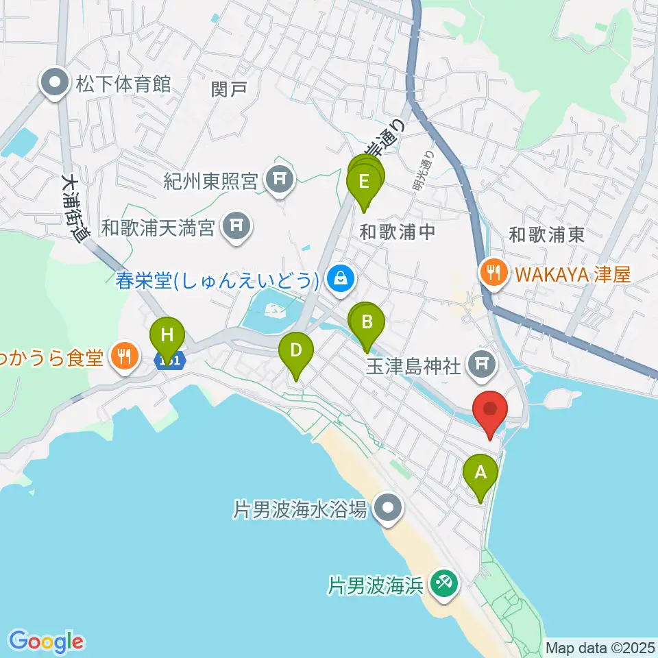 和歌の浦アート・キューブ周辺のホテル一覧地図