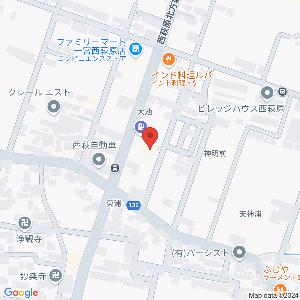 ピアノの楽園周辺のホテル一覧地図