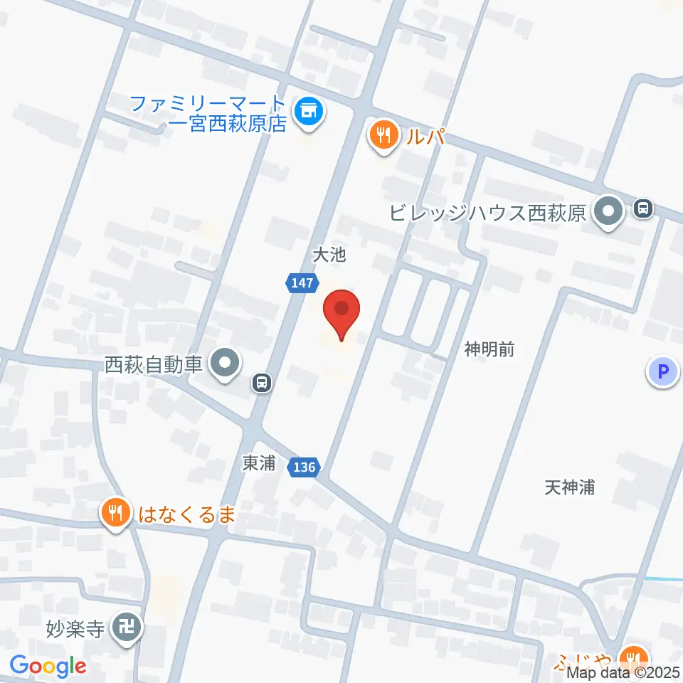 ピアノの楽園周辺のホテル一覧地図