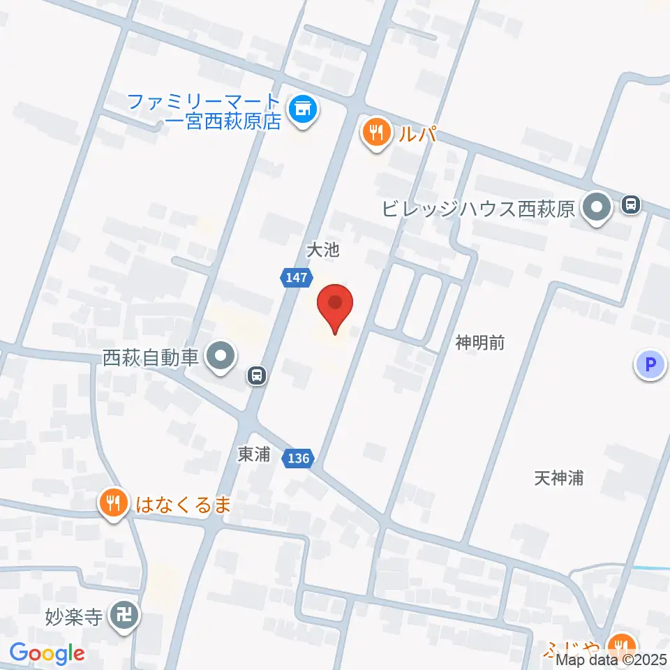 ピアノの楽園周辺のホテル一覧地図