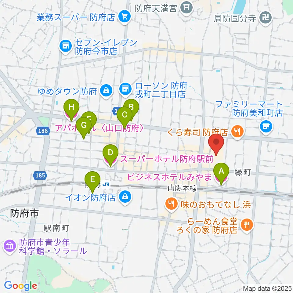三友サルビアホール周辺のホテル一覧地図