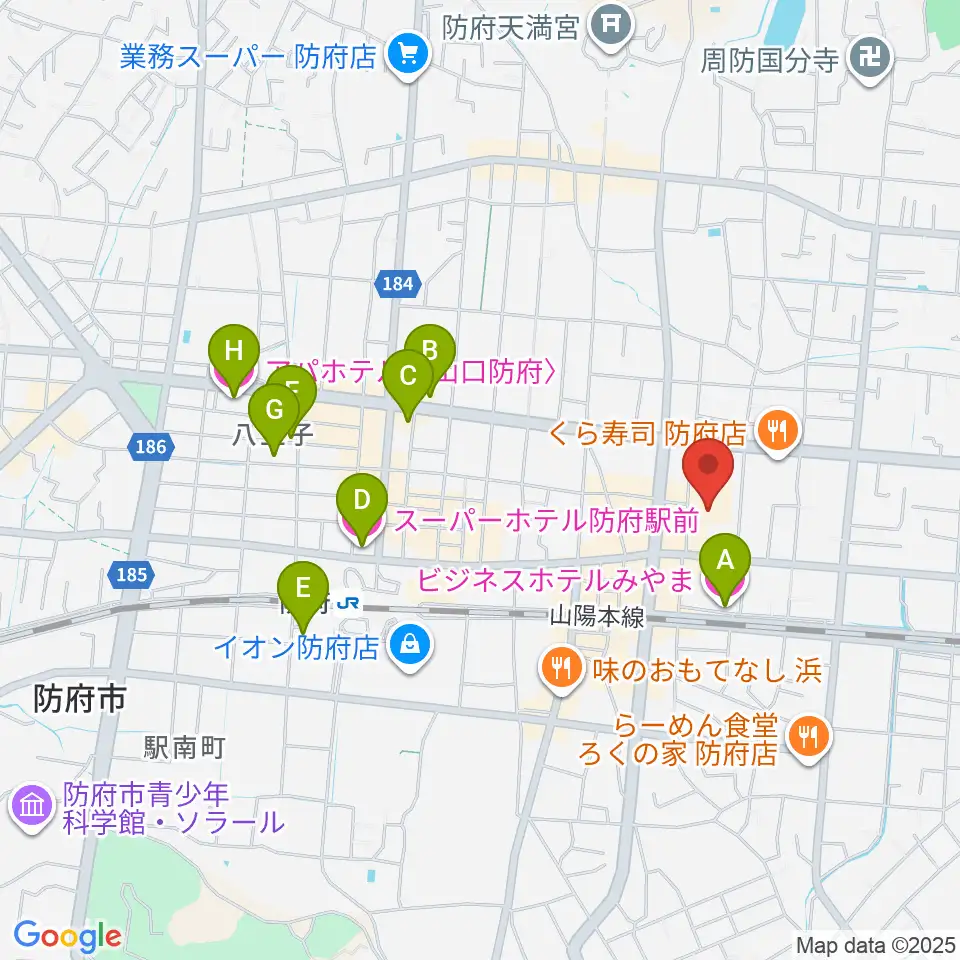 三友サルビアホール周辺のホテル一覧地図