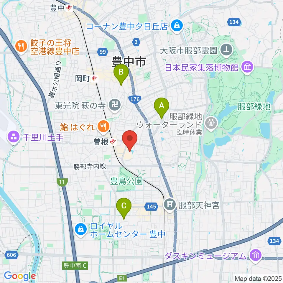 アクア文化ホール周辺のホテル一覧地図