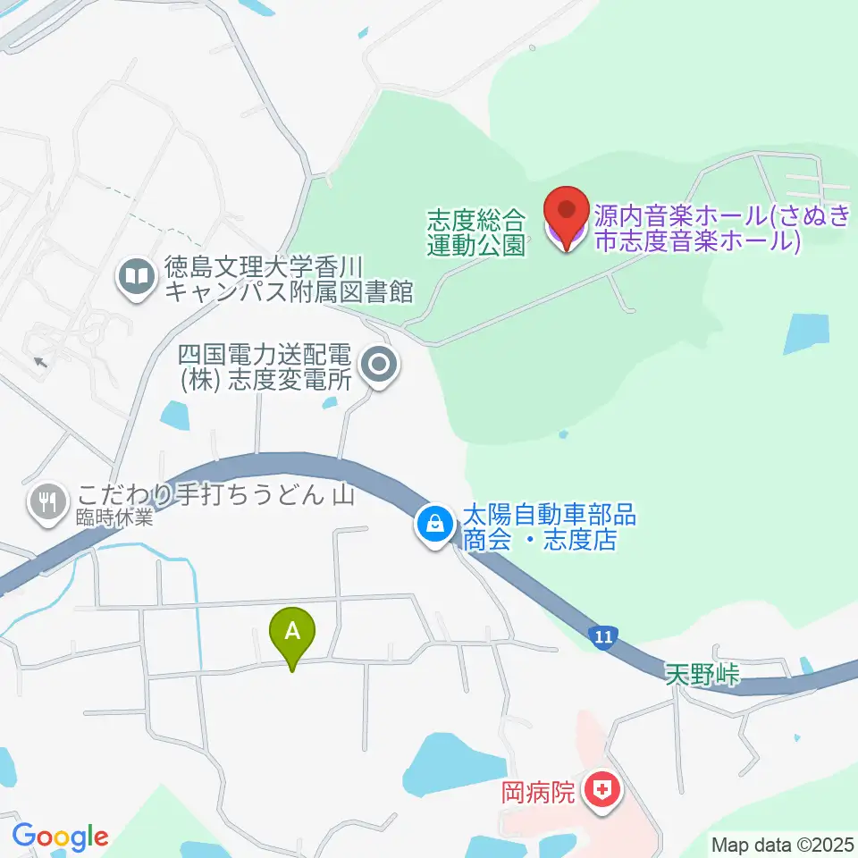 源内音楽ホール周辺のホテル一覧地図