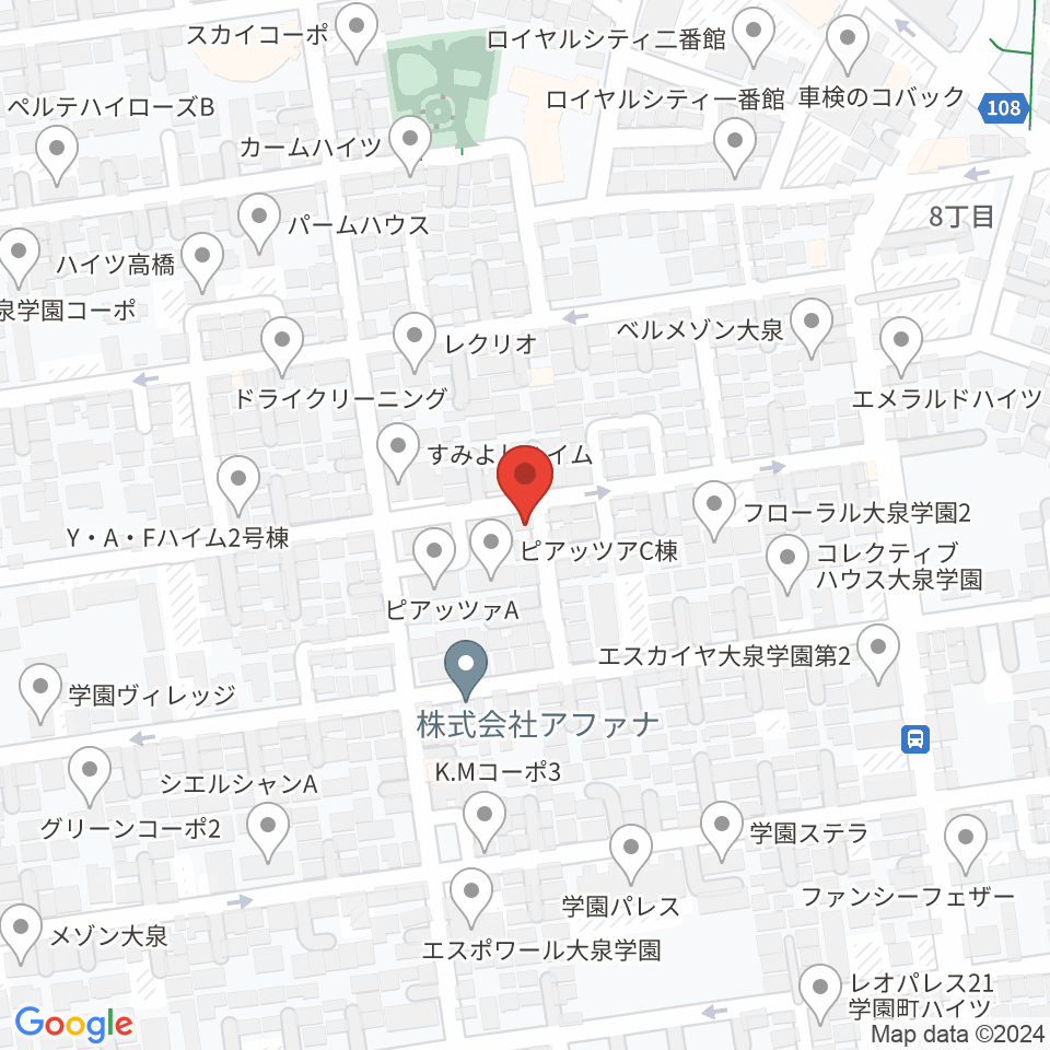 窪田 豊ギター教室 周辺のホテル一覧マップ