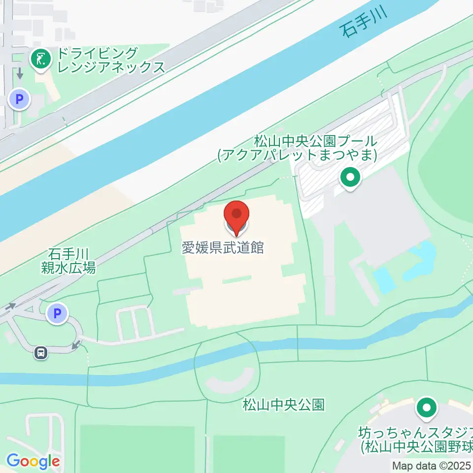 愛媛県武道館周辺のホテル一覧地図
