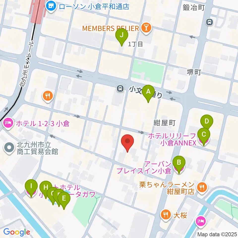 小倉UN kokura周辺のホテル一覧地図