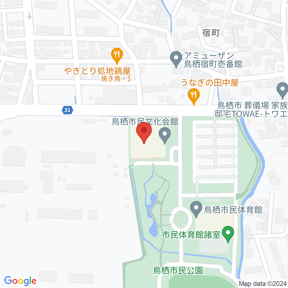 鳥栖市民文化会館周辺のホテル一覧地図