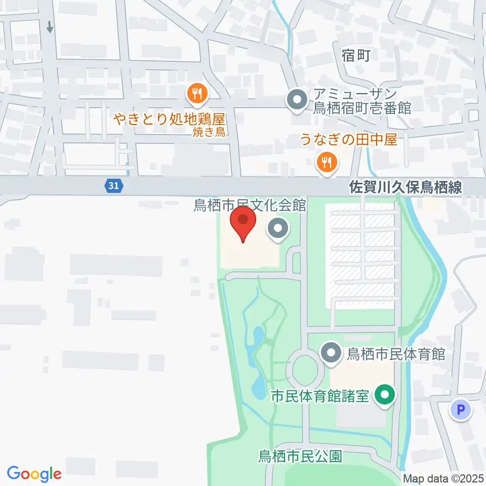 鳥栖市民文化会館周辺のホテル一覧地図