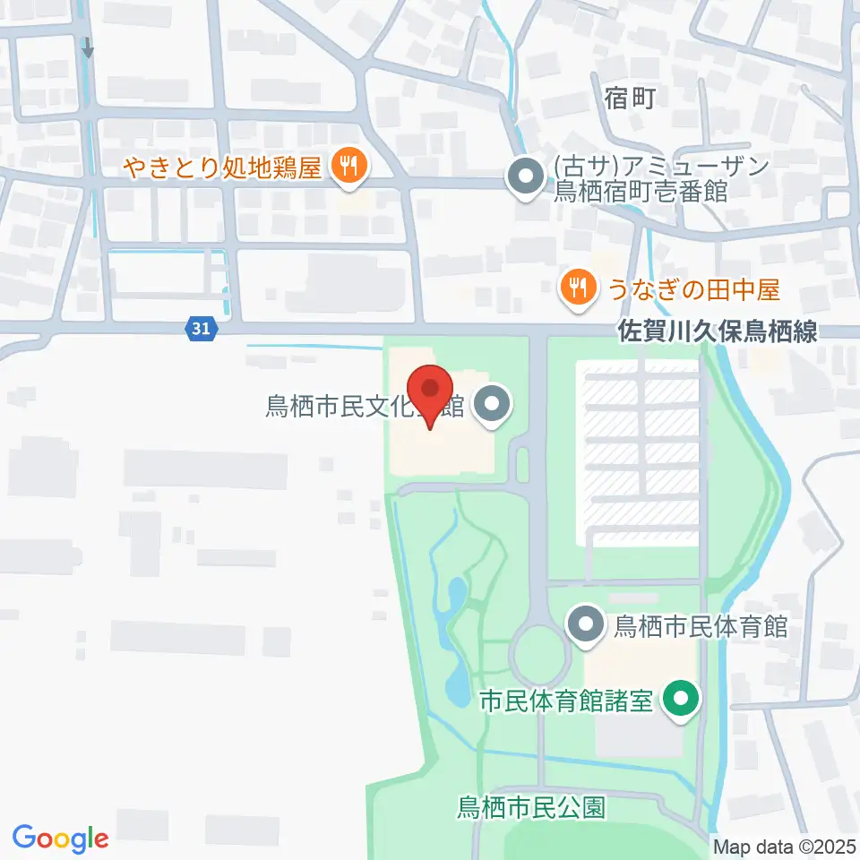 鳥栖市民文化会館周辺のホテル一覧地図