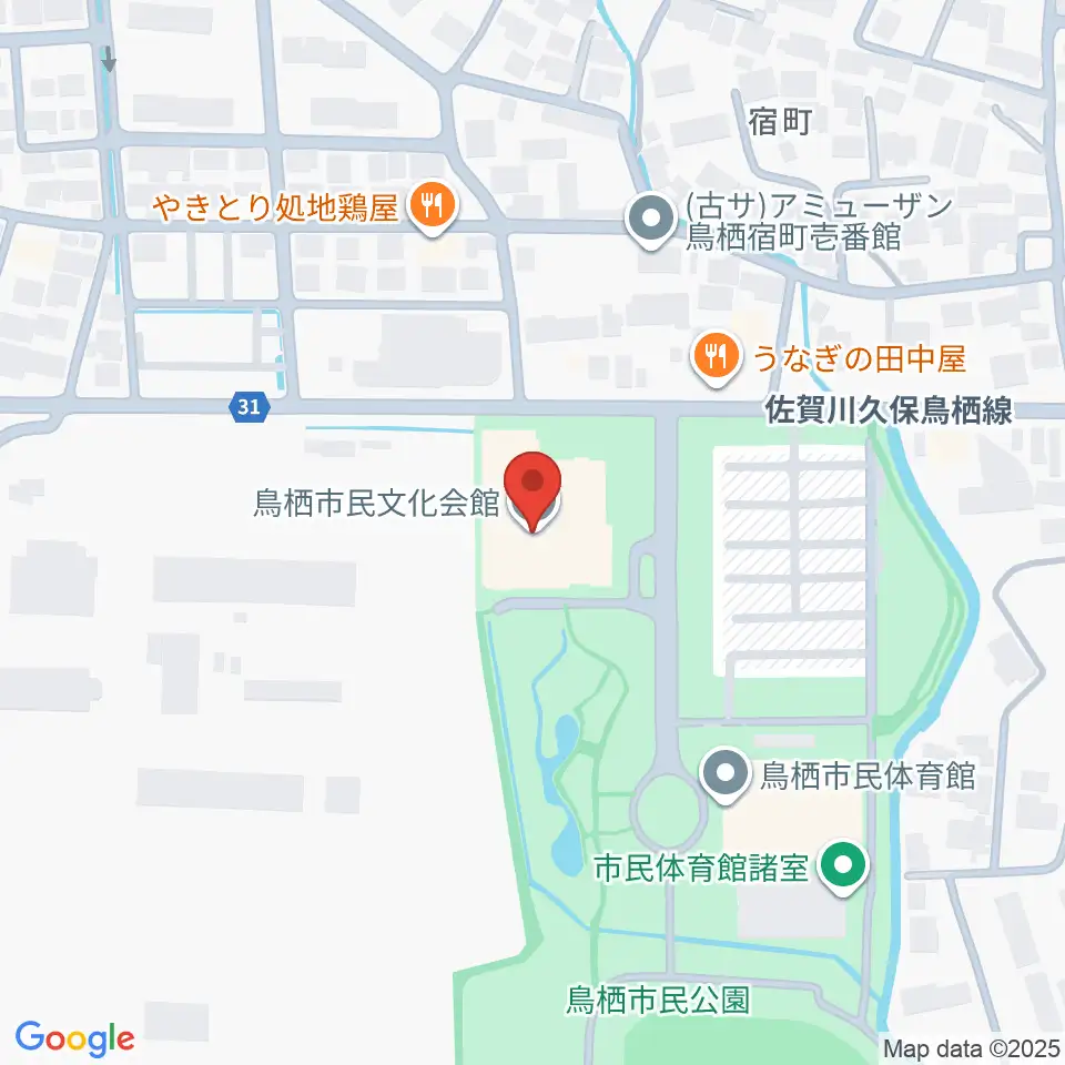 鳥栖市民文化会館周辺のホテル一覧地図