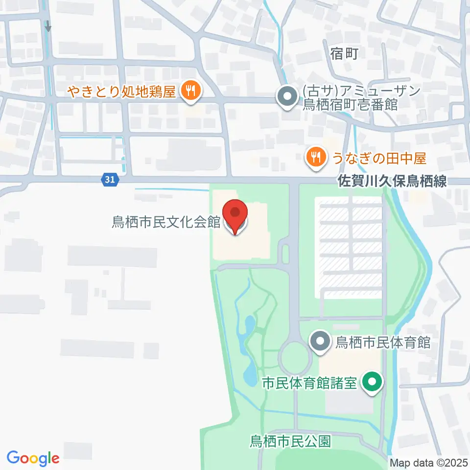 鳥栖市民文化会館周辺のホテル一覧地図