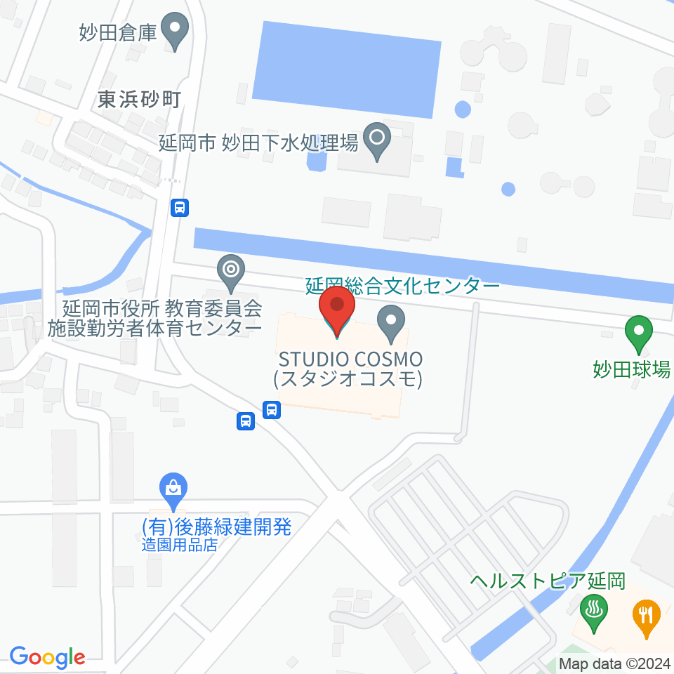延岡総合文化センター周辺のホテル一覧地図