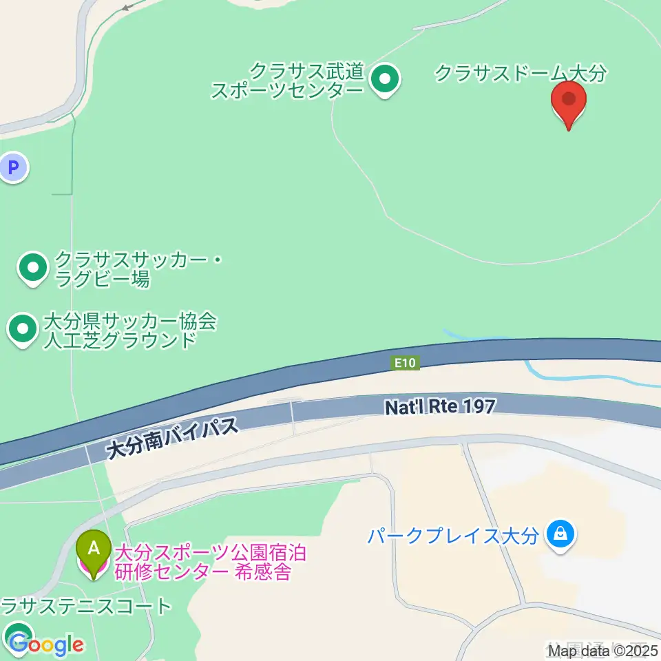 クラサスドーム大分周辺のホテル一覧地図
