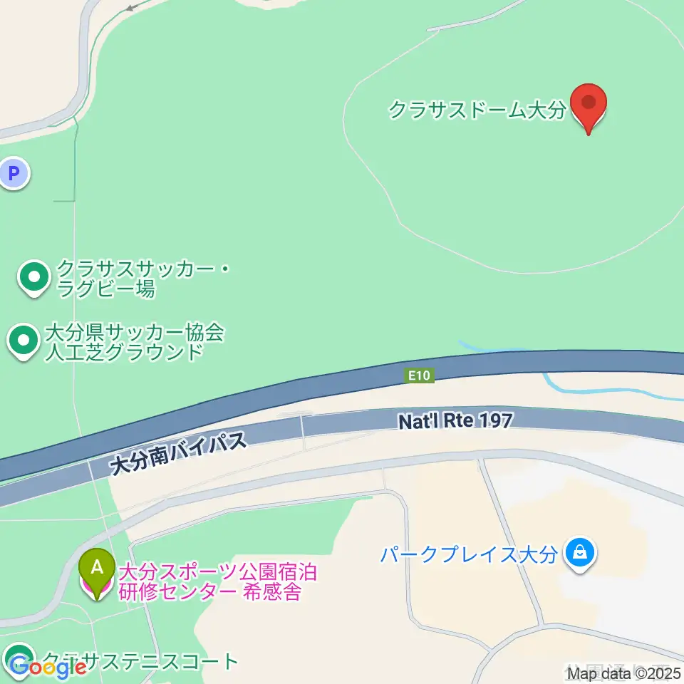 クラサスドーム大分周辺のホテル一覧地図