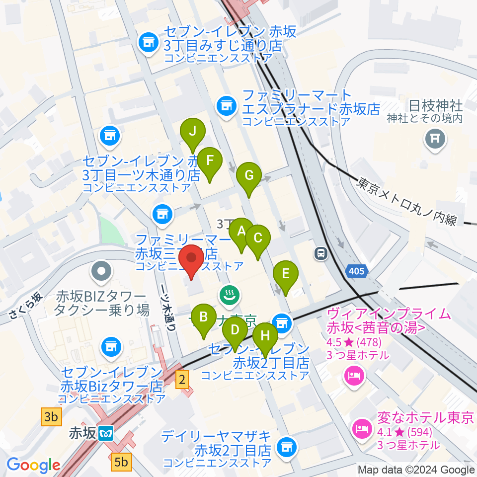 卑弥呼周辺のホテル一覧地図