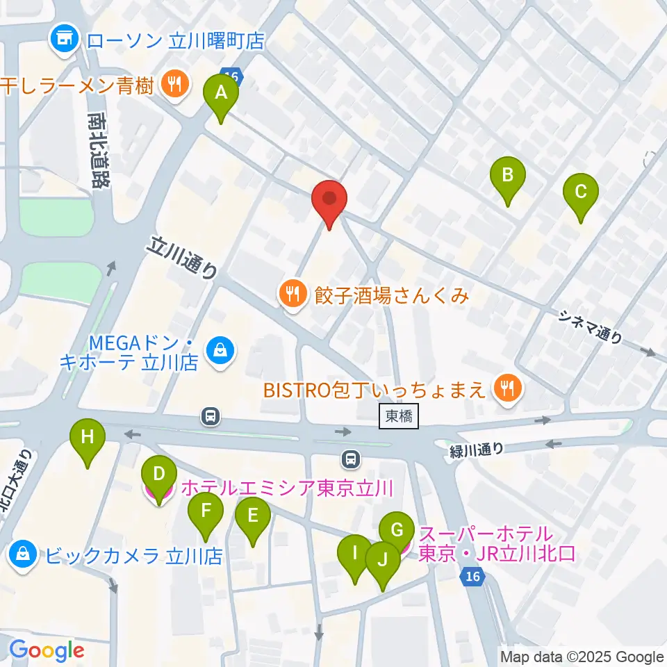 立川バー・ペンタトニック周辺のホテル一覧地図