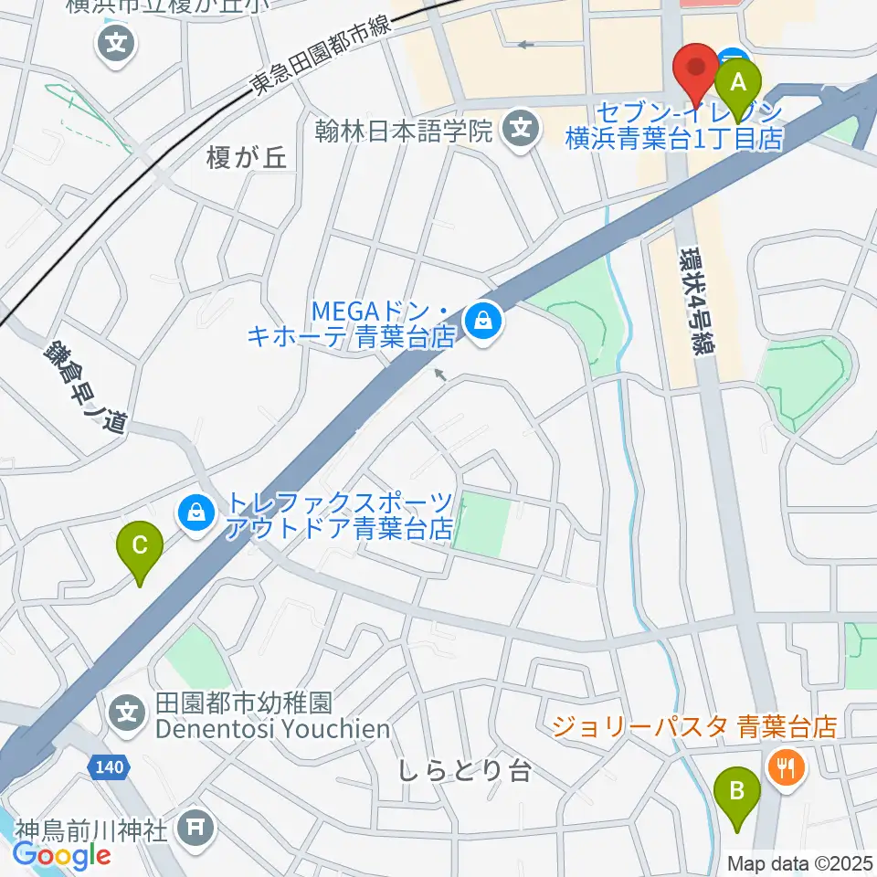 井桁ギター教室周辺のホテル一覧地図