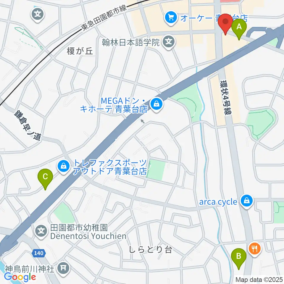 井桁ギター教室周辺のホテル一覧地図