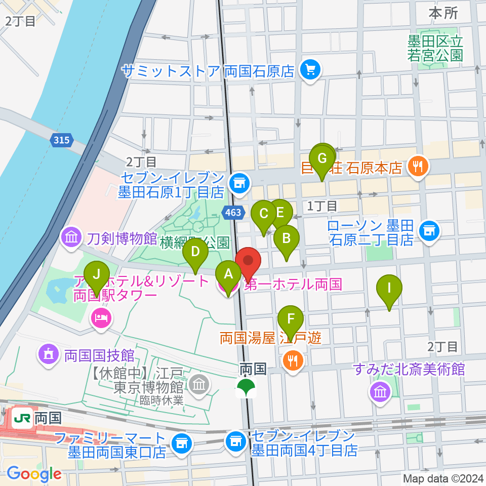 る・みゅう音楽教室周辺のホテル一覧地図