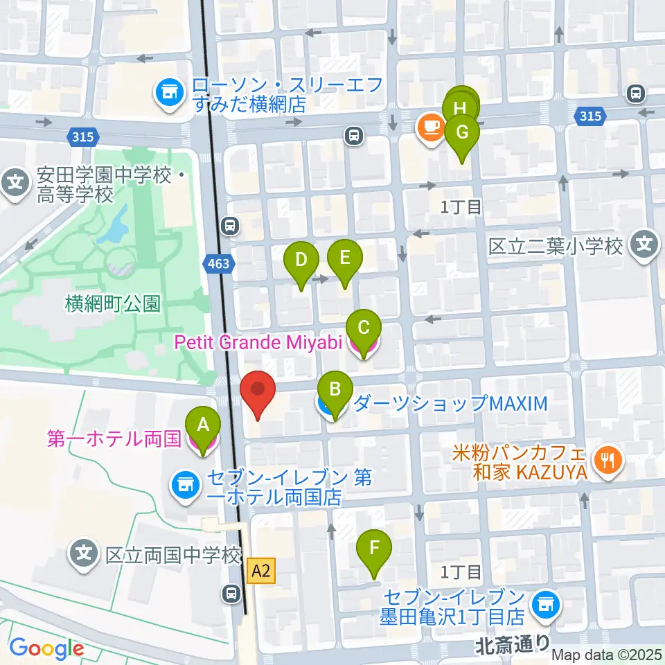 る・みゅう音楽教室周辺のホテル一覧地図
