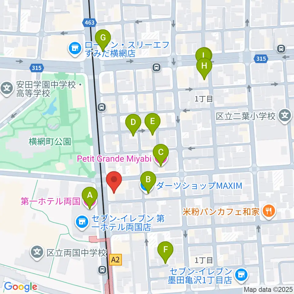 る・みゅう音楽教室周辺のホテル一覧地図