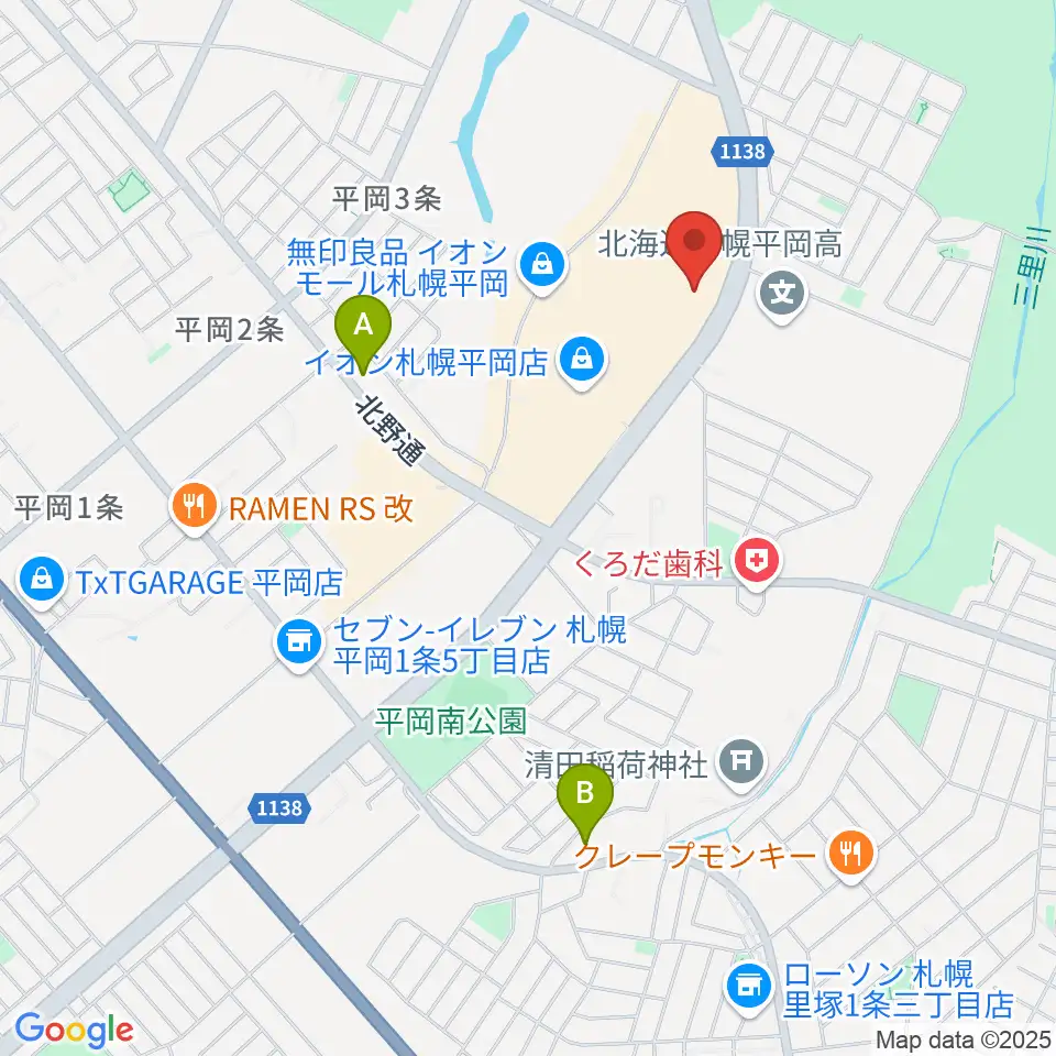 札幌カルチャーセンター平岡周辺のホテル一覧地図