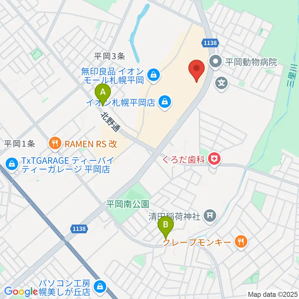 札幌カルチャーセンター平岡周辺のホテル一覧地図