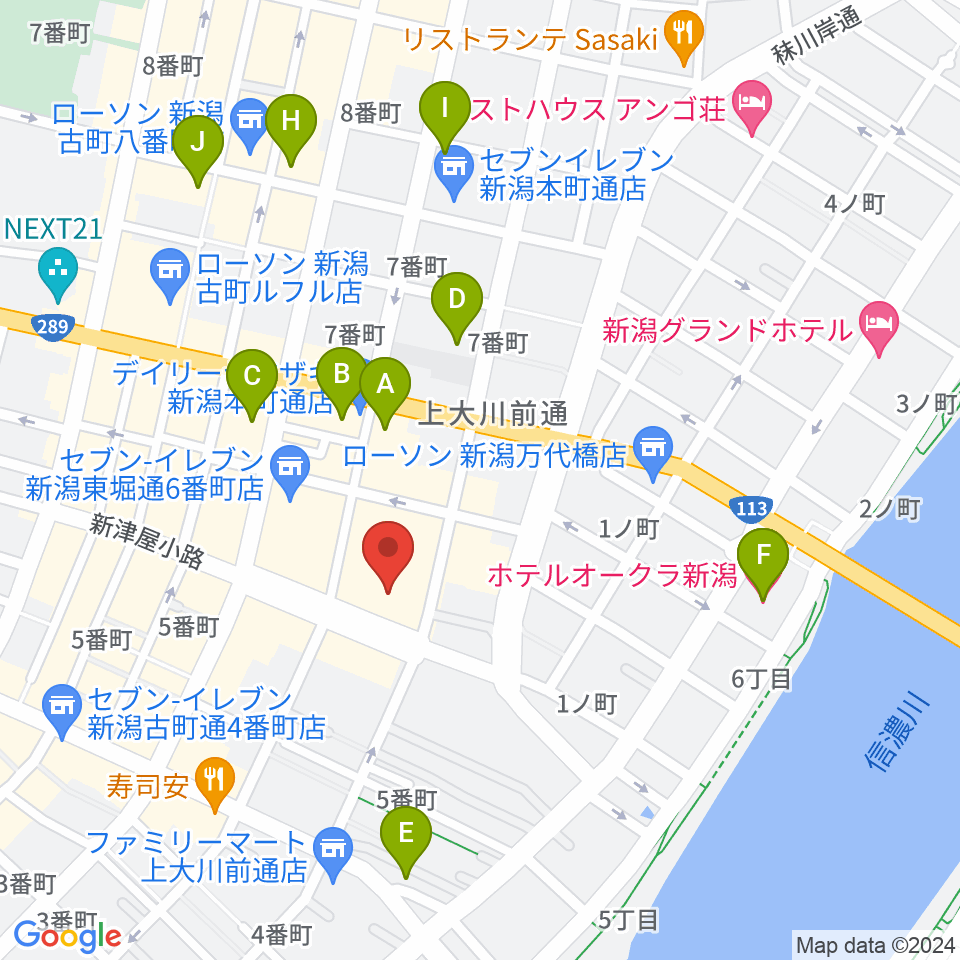 ヨークカルチャーセンター新潟周辺のホテル一覧地図