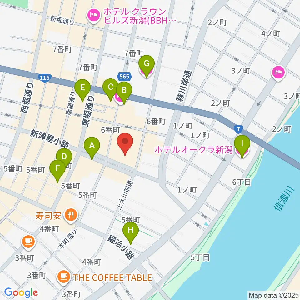 ヨークカルチャーセンター新潟周辺のホテル一覧地図