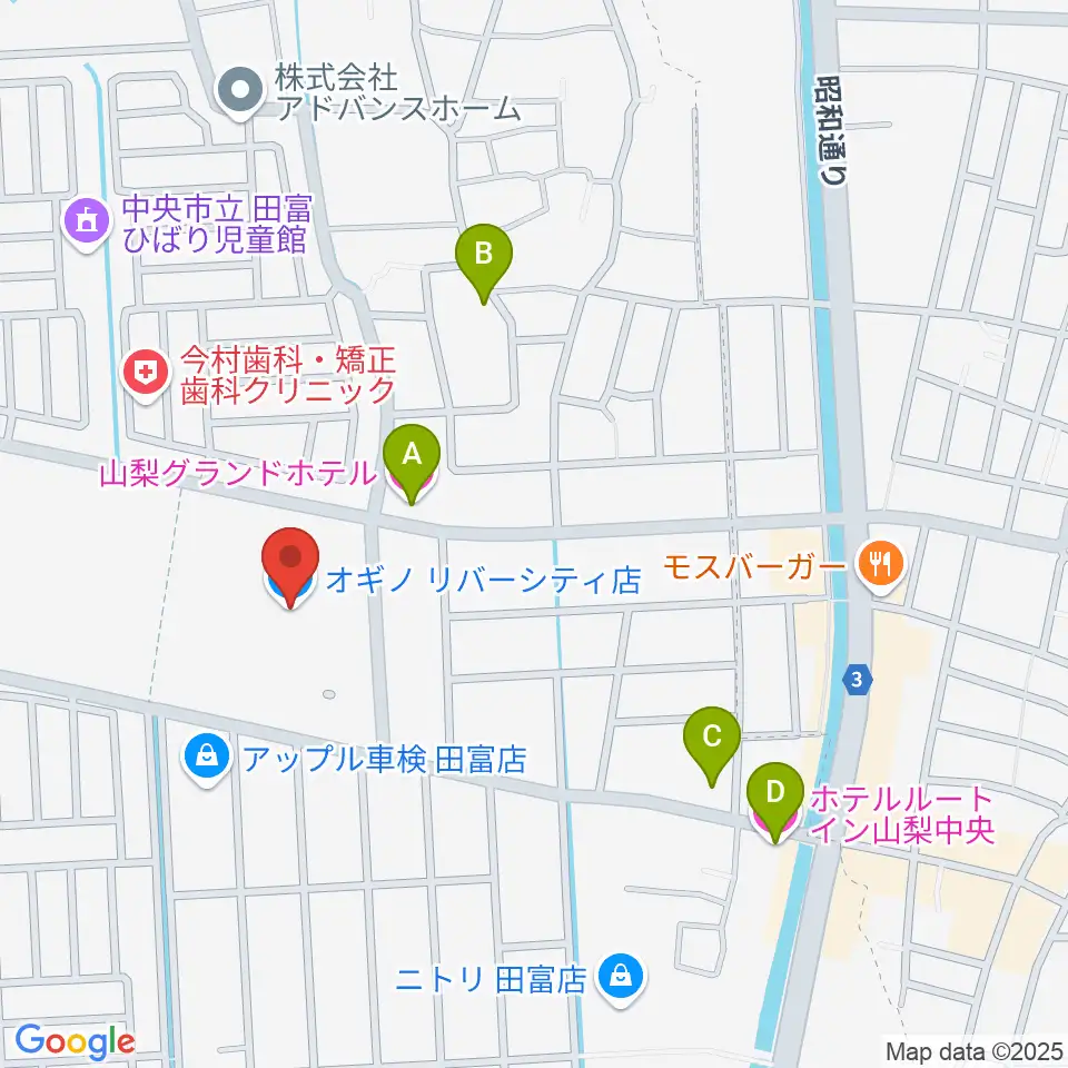 リバーシティーカルチャーセンター周辺のホテル一覧地図