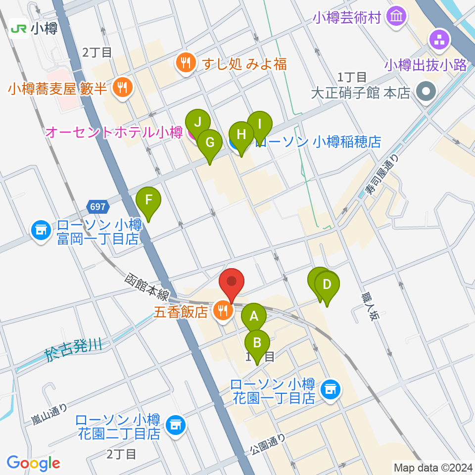 小樽ニューポート周辺のホテル一覧地図