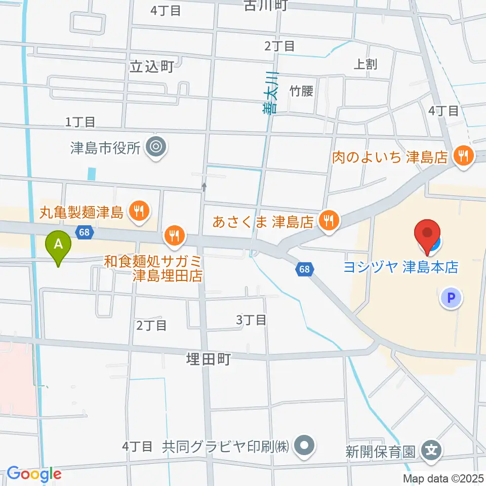 矢木楽器店 ヨシヅヤ津島センター周辺のホテル一覧地図