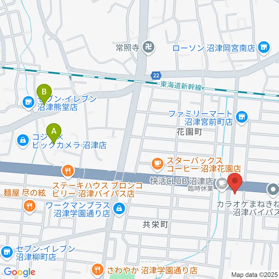 すみやグッディ沼津店周辺のホテル一覧地図