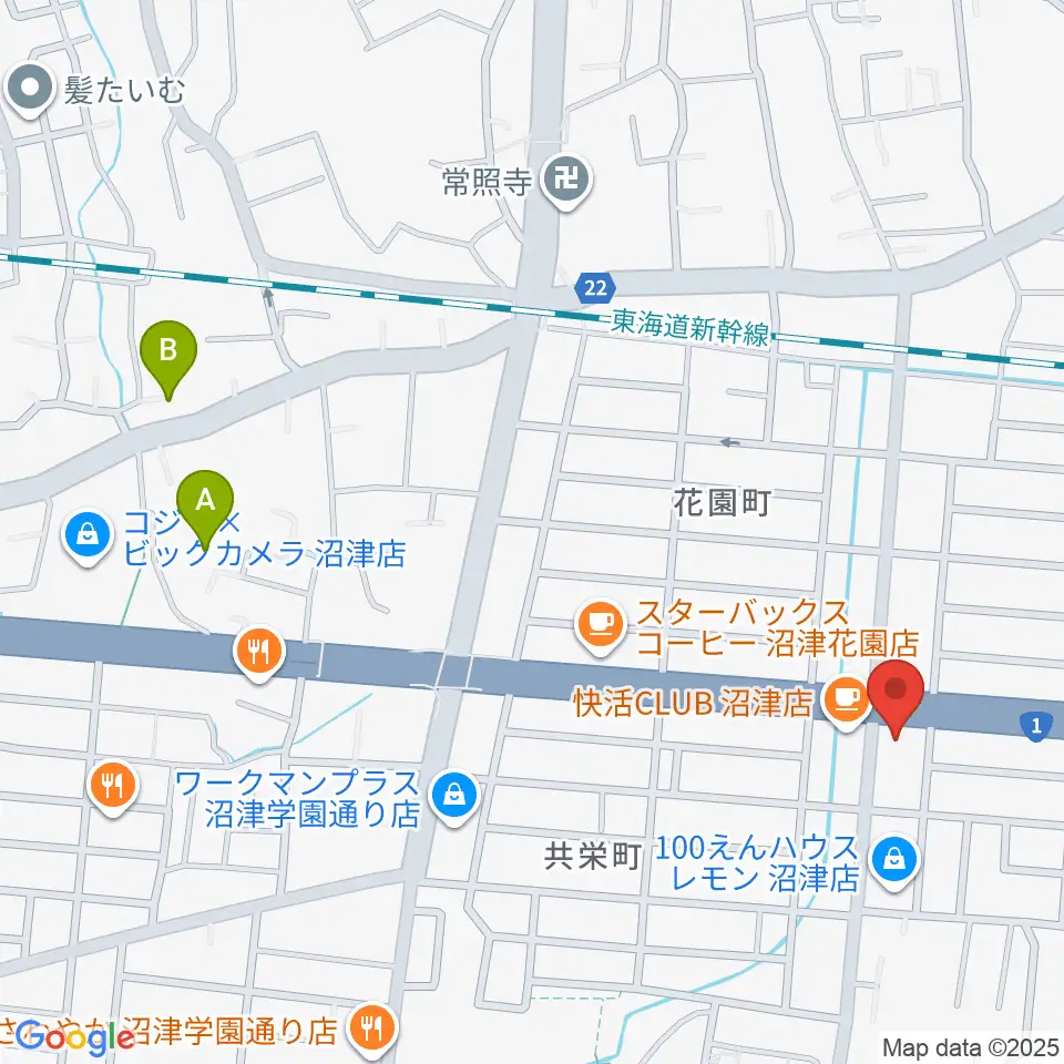 すみやグッディ沼津店周辺のホテル一覧地図