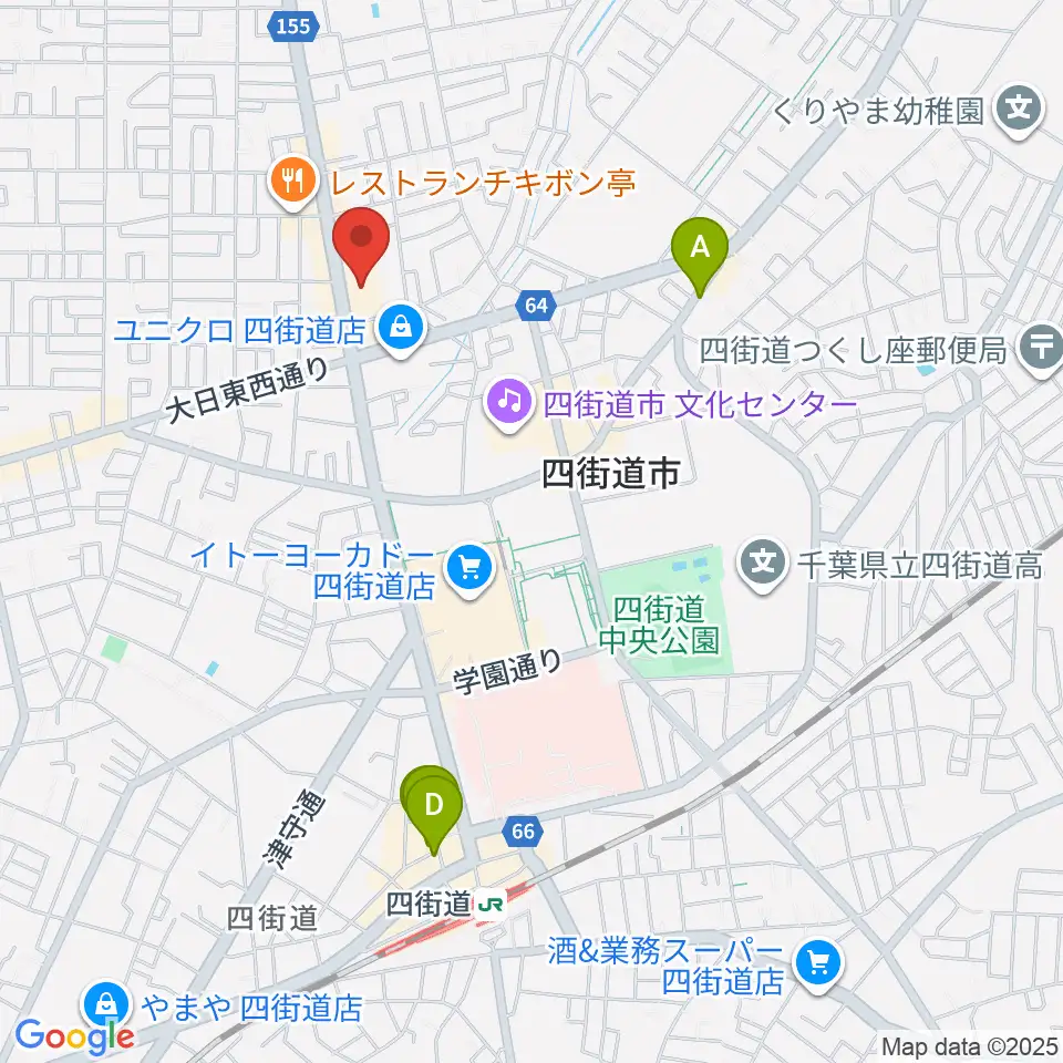 四街道カルチャーセンター周辺のホテル一覧地図