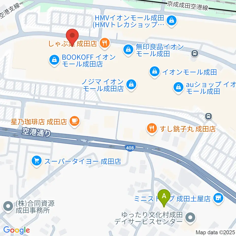 成田カルチャーセンター周辺のホテル一覧地図
