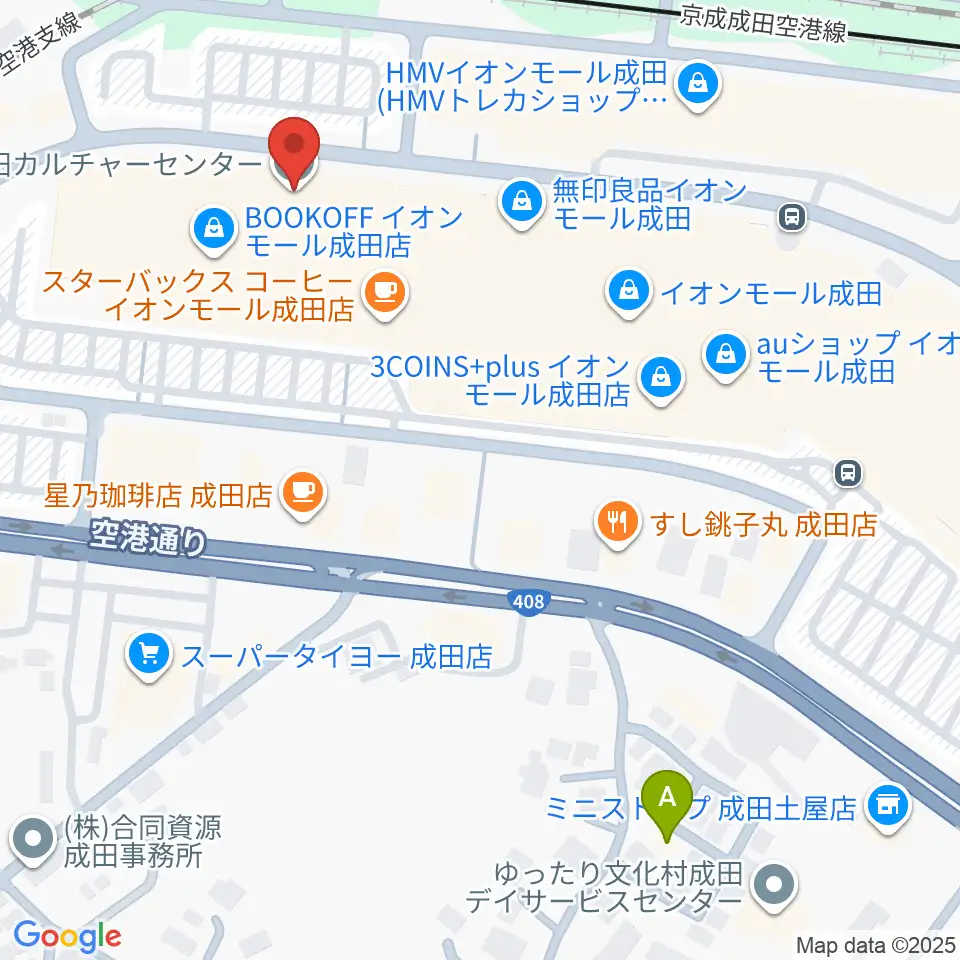 成田カルチャーセンター周辺のホテル一覧地図