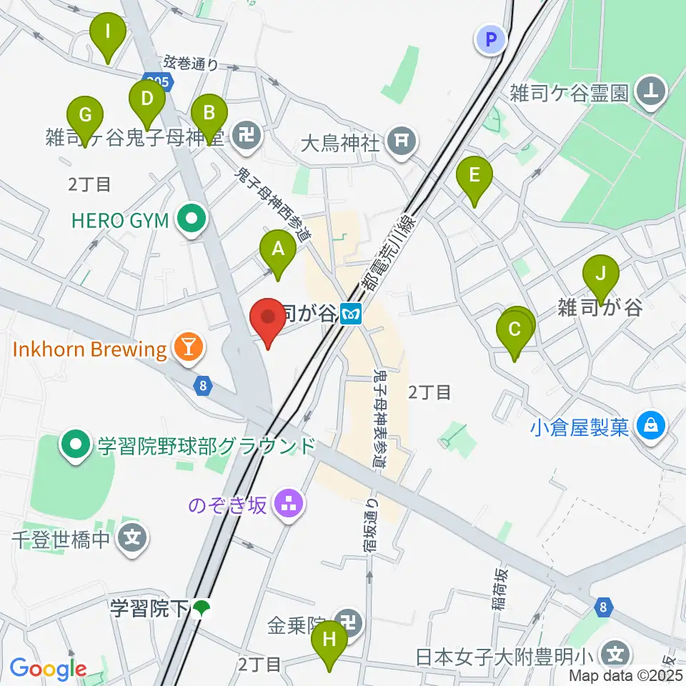 雑司が谷地域文化創造館周辺のホテル一覧地図