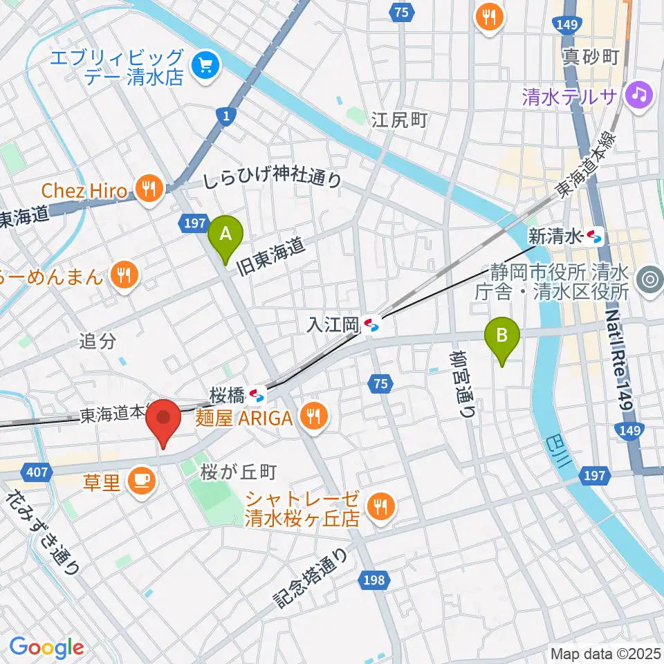 すみやグッディおとサロン清水春日周辺のホテル一覧地図