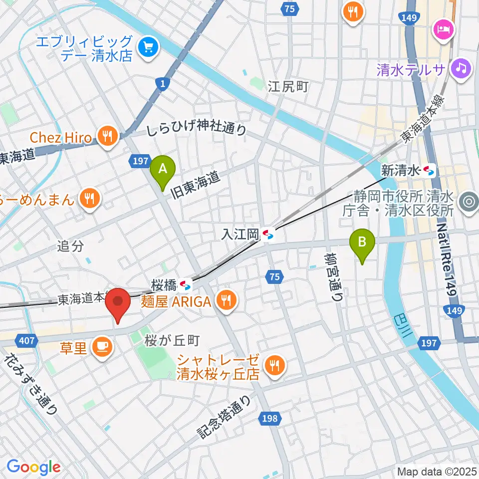 すみやグッディおとサロン清水春日周辺のホテル一覧地図